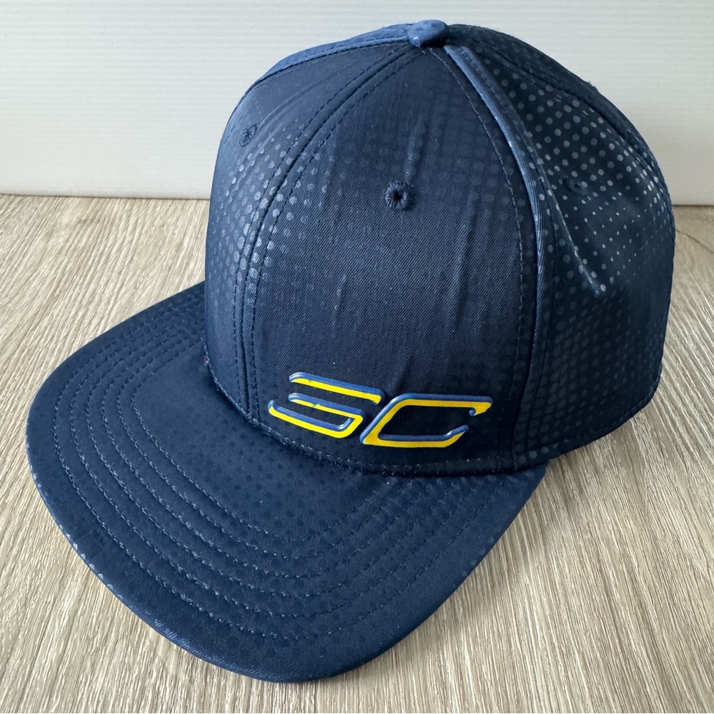 Under Armor Snapback Flat Brim SC30 Hat - Blue/Yellow